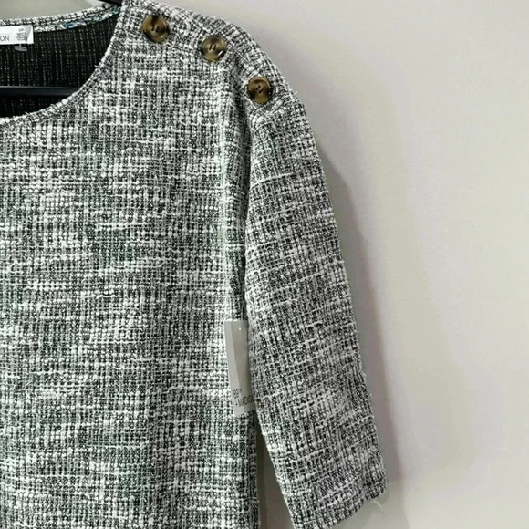 89th Madison Button Shoulder Scoop Neck Sweater Sz S - Picture 6 of 11